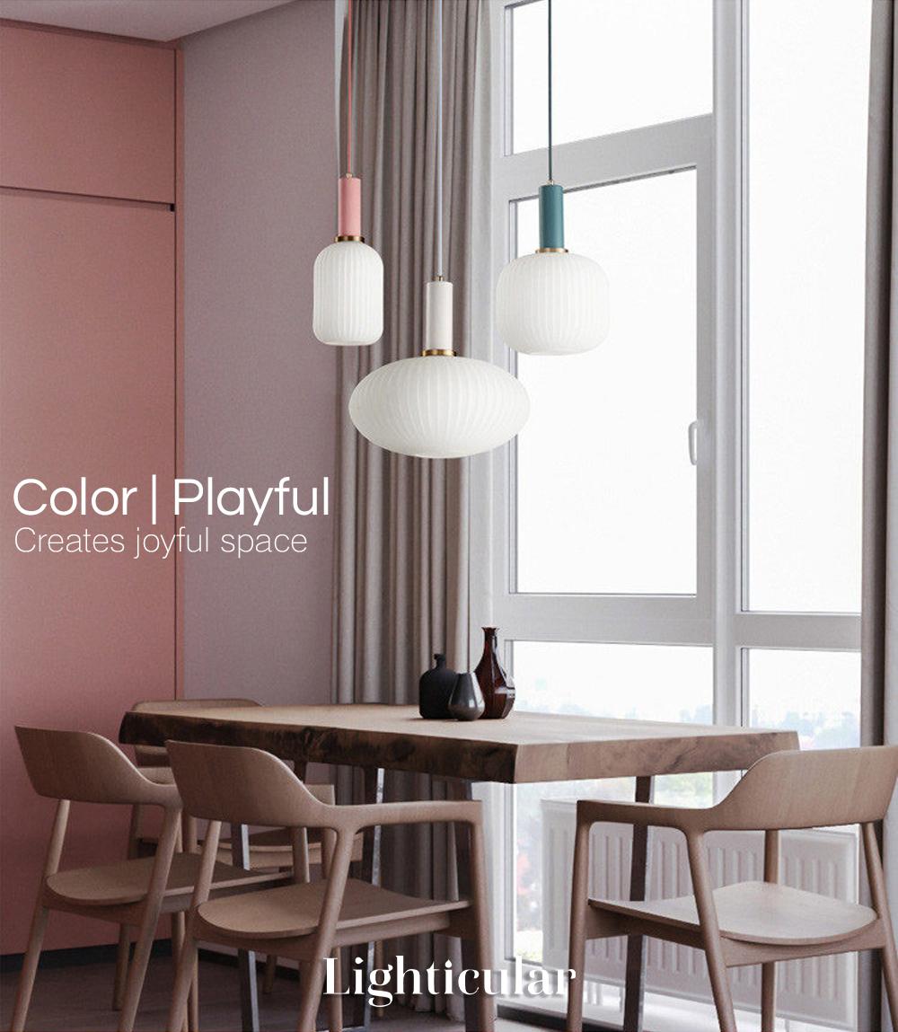Nordic Fluted Glass Pendant Light