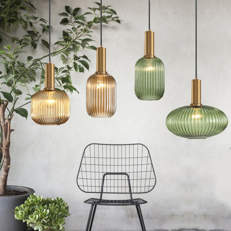 Nordic Fluted Glass Pendant Light