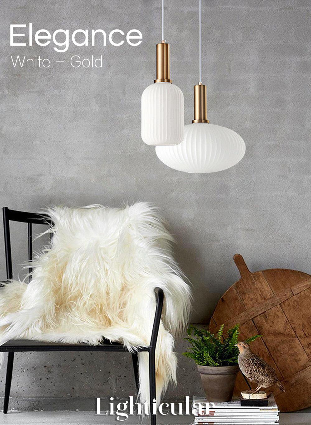 Nordic Fluted Glass Pendant Light