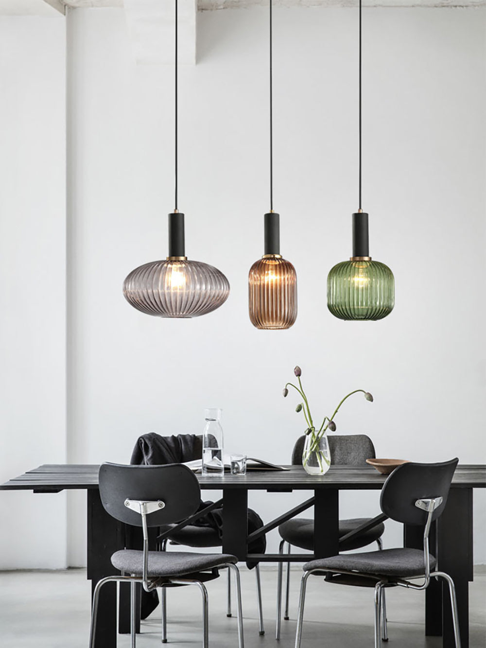Nordic Fluted Glass Pendant Light