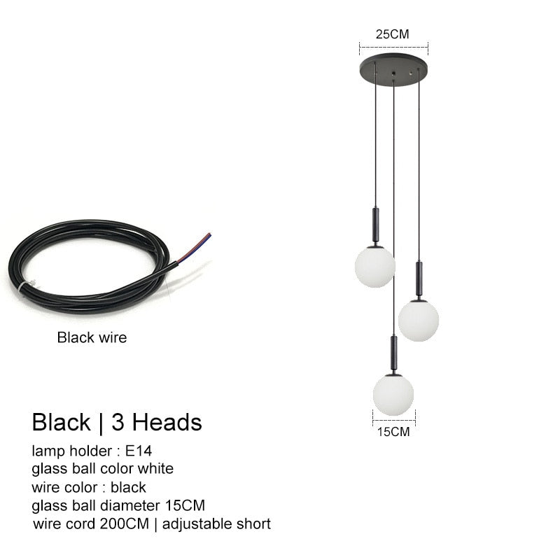 LED Glass Ball Chandelier - Indoor Lighting Fixture