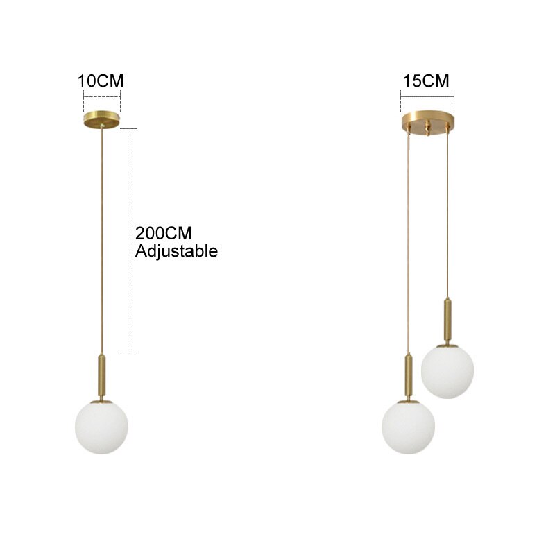LED Glass Ball Chandelier - Indoor Lighting Fixture