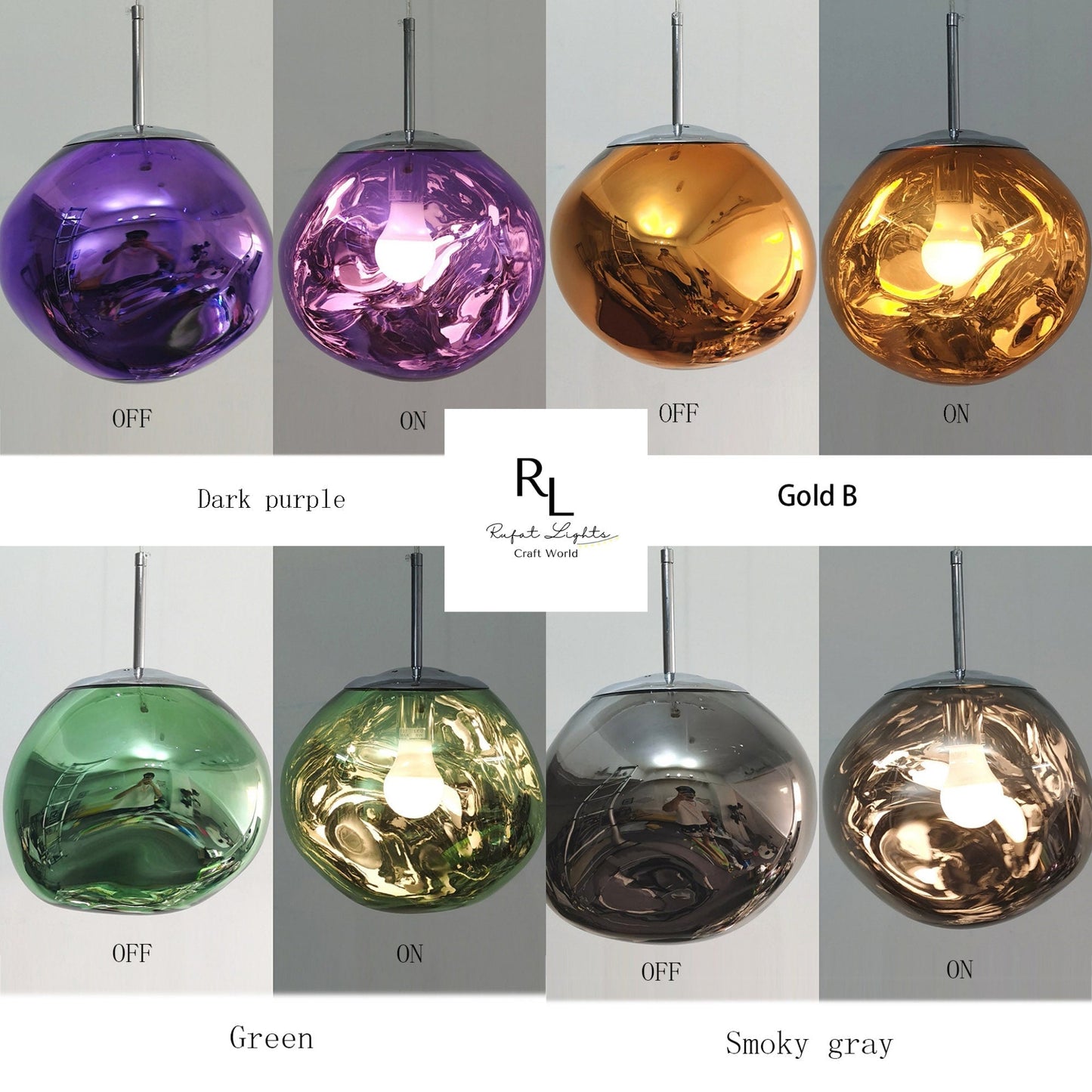 Pendant Light Lava Glass Fixture