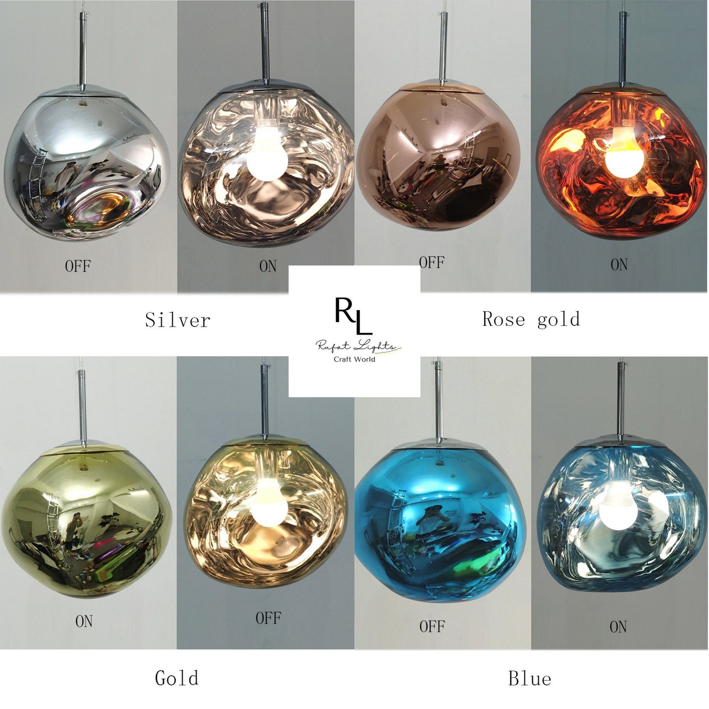 Pendant Light Lava Glass Fixture