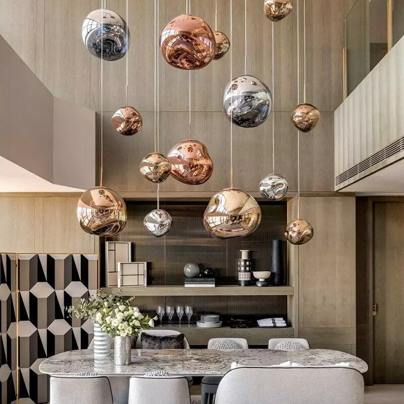 Pendant Light Lava Glass Fixture