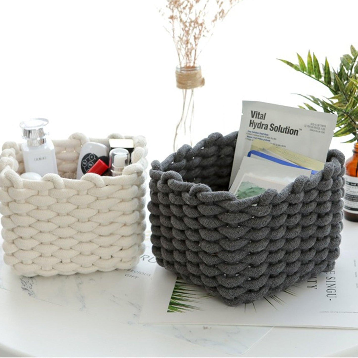 Nordic Cotton Hand-Woven Storage Basket