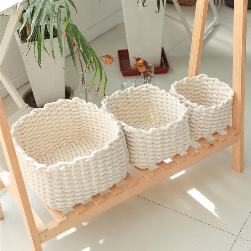 Nordic Cotton Hand-Woven Storage Basket